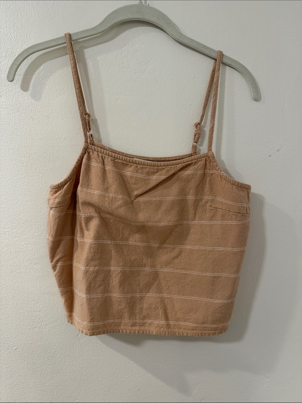 American Eagle Outfitters Tan Striped Spaghetti Strap Camisole